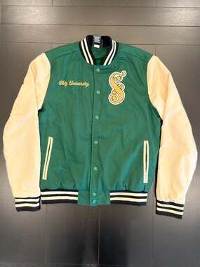 Universal Wicked Shiz University XS Varsity Jacket Green